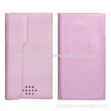 Sliding Universal Flip PU Leather Cellphone Cases, Various Materials and Sizes Available